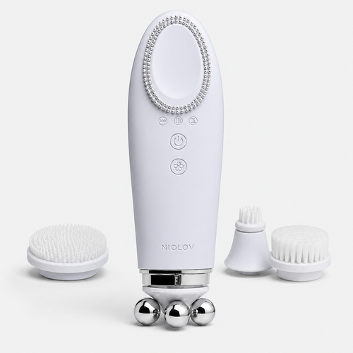 NIOLOV Glowand Multi-Beauty Wand – 5-in-1 facial sculpting, depuffing and cleansing device